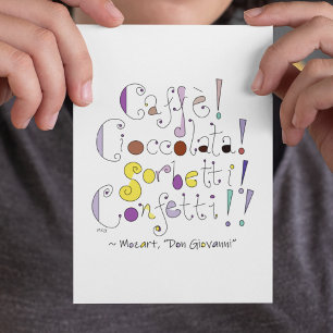 Don Giovanni Mozart Opera Italiaanse Foodie Quote Briefkaart