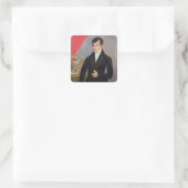 Don Jose Cecilio del Valle Vierkante Sticker (Tas)