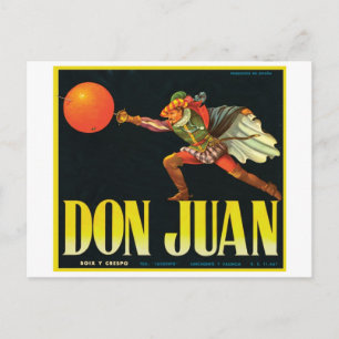 Don Juan  Crate Label Briefkaart