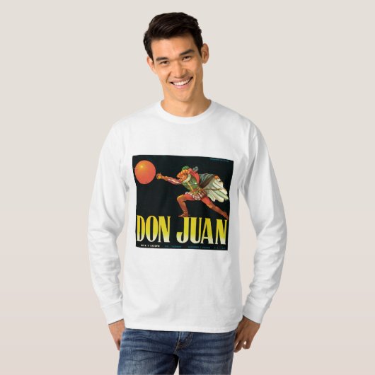 Don Juan Oranje  label T-shirt (Voorkant volledig)