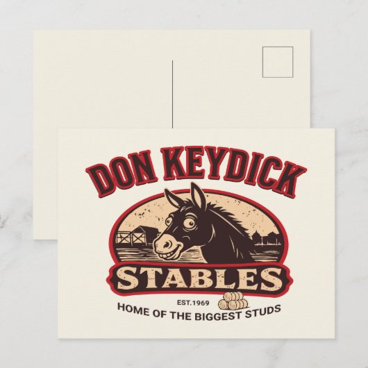 Don Keydick Stables Vintage Farm Briefkaart (Voorkant / Achterkant)