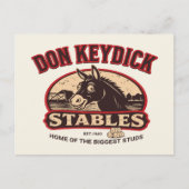 Don Keydick Stables Vintage Farm Briefkaart (Voorkant)