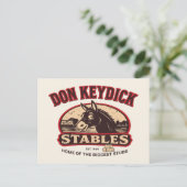 Don Keydick Stables Vintage Farm Briefkaart (Staand voorkant)