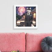 Don Lupo Canino "4 juli" Canvas Afdruk (Insitu (Woonkamer))