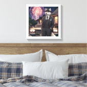 Don Lupo Canino "4 juli" Canvas Afdruk (Insitu (Slaapkamer))