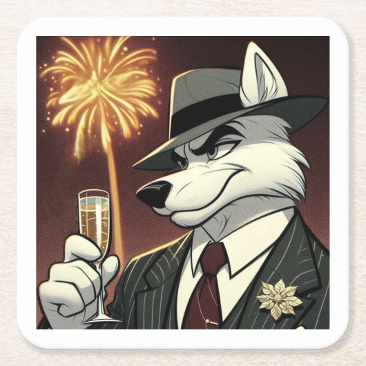 Don Lupo Canino "New Year" Kartonnen Onderzetters (Voorkant)