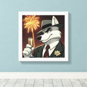 Don Lupo Canino "Nieuwjaar" Canvas Afdruk (Insitu (Houten vloer))