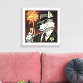 Don Lupo Canino "Nieuwjaar" Canvas Afdruk (Insitu (Woonkamer))