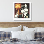 Don Lupo Canino "Nieuwjaar" Canvas Afdruk (Insitu (Slaapkamer))