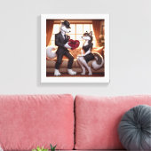 Don Lupo Canino "Valentijnen" Canvas Afdruk (Insitu (Woonkamer))