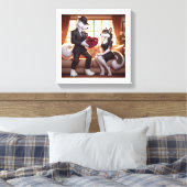Don Lupo Canino "Valentijnen" Canvas Afdruk (Insitu (Slaapkamer))