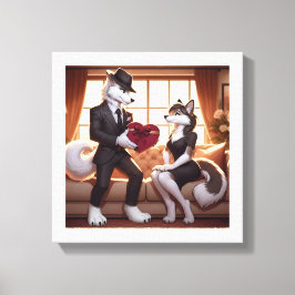 Don Lupo Canino "Valentijnen" Canvas Afdruk
