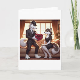 Don Lupo Canino "Valentines" Feestdagen Kaart