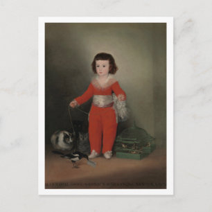Don Manuel Osorio met katten, Goya Briefkaart