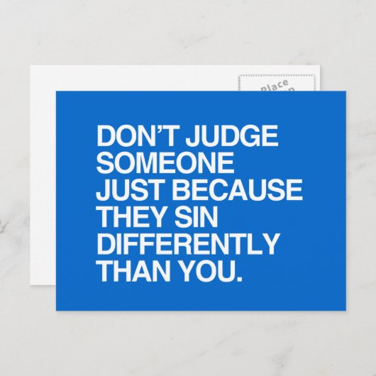 DON NIEMAND OMDAT ZE ANDERS ZIEN BRIEFKAART (Voorkant / Achterkant)