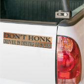 DON NIET HONK - DRIVER PROBEERT TE SLAPEN BUMPERSTICKER (Op Truck)