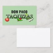 Don Paco Taquizas Visitekaartje (Voorkant / Achterkant)