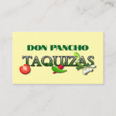 Don Pancho Taquizas Visitekaartje (Voorkant)