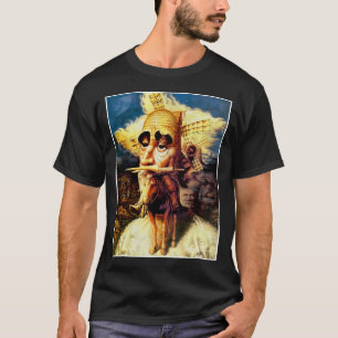 Don Quichot Abstract kantelen bij windmolens T-shirt