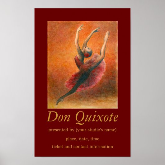 Don Quichot Ballet Art Poster (Voorkant)