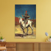 Don Quichot, c.1865-1870 Canvas Afdruk (Insitu (Woonkamer))