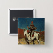 Don Quichot, c.1865-1870 Vierkante Button 5,1 Cm (Voorkant /achterkant)