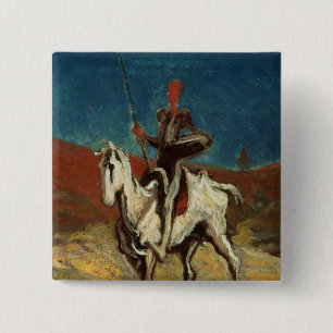 Don Quichot, c.1865-1870 Vierkante Button 5,1 Cm