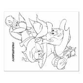 Don Quichot en Friends Rubberstempel (Afrduk)