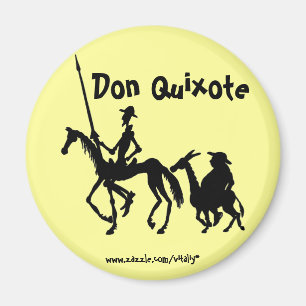 Don Quichot en Sancho Panza grafische kunstmagneet Magneet