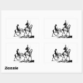 Don Quichot en Sancho Panza kunst Rechthoekige Sticker (Vel)