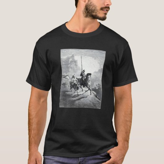 Don Quichot en Sancho Uitgaan door Gustave Dore T-shirt (Voorkant)