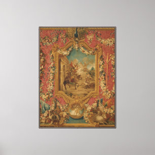 Don Quichot geleid door Dwaasheid, 18e-eeuwse wand Canvas Afdruk