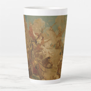 Don Quichot geleid door Dwaasheid, 18e-eeuwse wand Latte Mok
