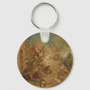 Don Quichot geleid door Dwaasheid, 18e-eeuwse wand Sleutelhanger