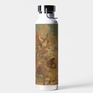 Don Quichot geleid door Dwaasheid, 18e-eeuwse wand Waterfles