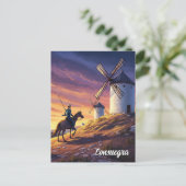 Don Quichot in Consuegra Spanje Reizen Briefkaart (Staand voorkant)