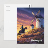 Don Quichot in Consuegra Spanje Reizen Briefkaart (Voorkant / Achterkant)