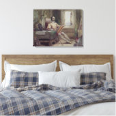 Don Quichot in zijn studie Canvas Afdruk (Insitu (Slaapkamer))