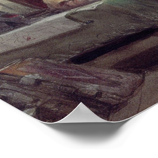 Don Quichot in zijn studie Poster (Hoek)