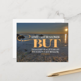 Don Quichot Inspirerend citaat "waanzin" Briefkaart