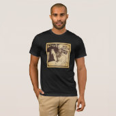 Don Quichot op een paard en windmolen T-shirt (Voorkant volledig)