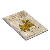 Don Quichot Quote en illustratie - gepersonaliseer Notitieboek (Rechterzijde)