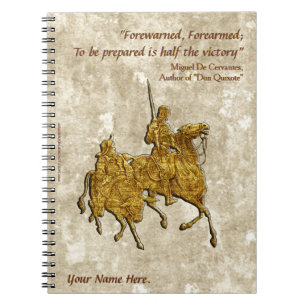 Don Quichot Quote en illustratie - gepersonaliseer Notitieboek