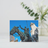 Don Quichot standbeeld Cervantes monument Madrid S Briefkaart (Staand voorkant)