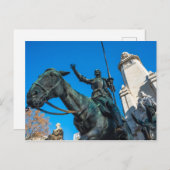 Don Quichot standbeeld Cervantes monument Madrid S Briefkaart (Voorkant / Achterkant)