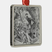 Don Quichot vecht tegen poppen Metalen Ornament (Rechts)