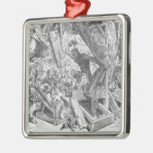 Don Quichot vecht tegen poppen Metalen Ornament (Links)