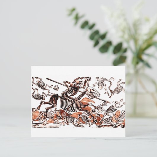 Don Quijote Calavera Briefkaart (Staand voorkant)