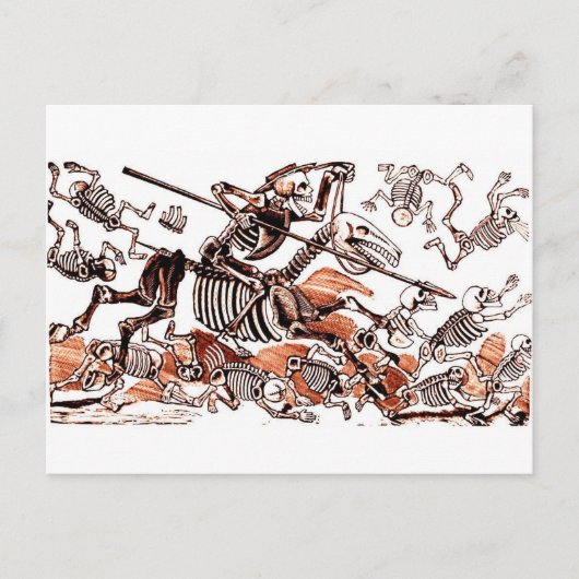 Don Quijote Calavera Briefkaart (Voorkant)