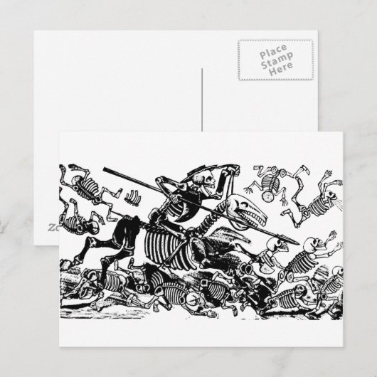 Don Quijote door José Guadalupe Posada Briefkaart (Voorkant / Achterkant)